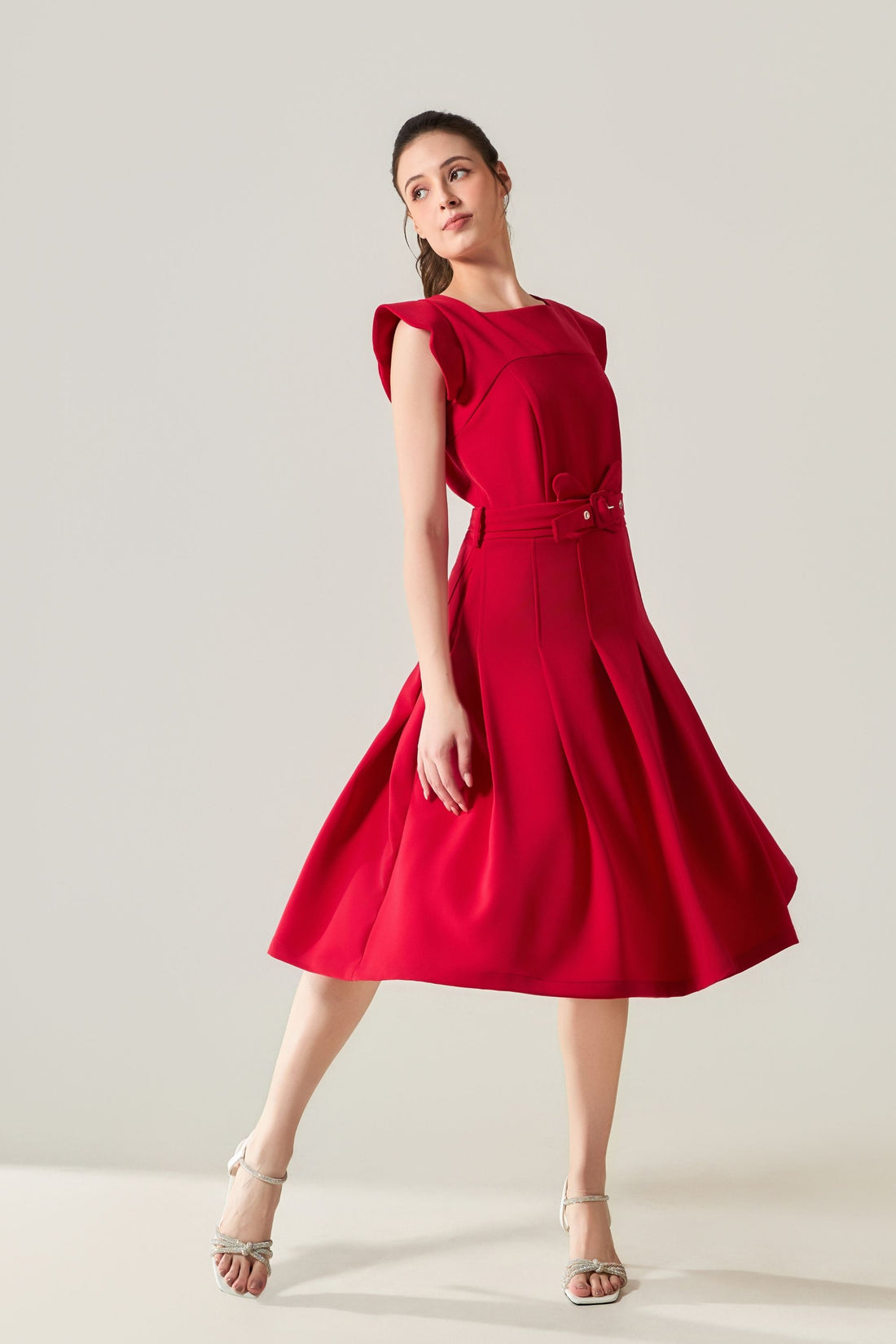 Vera Belted Structured Dress