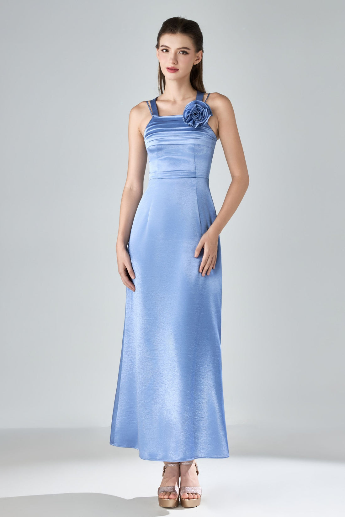 Lumière Silk Rose Dress