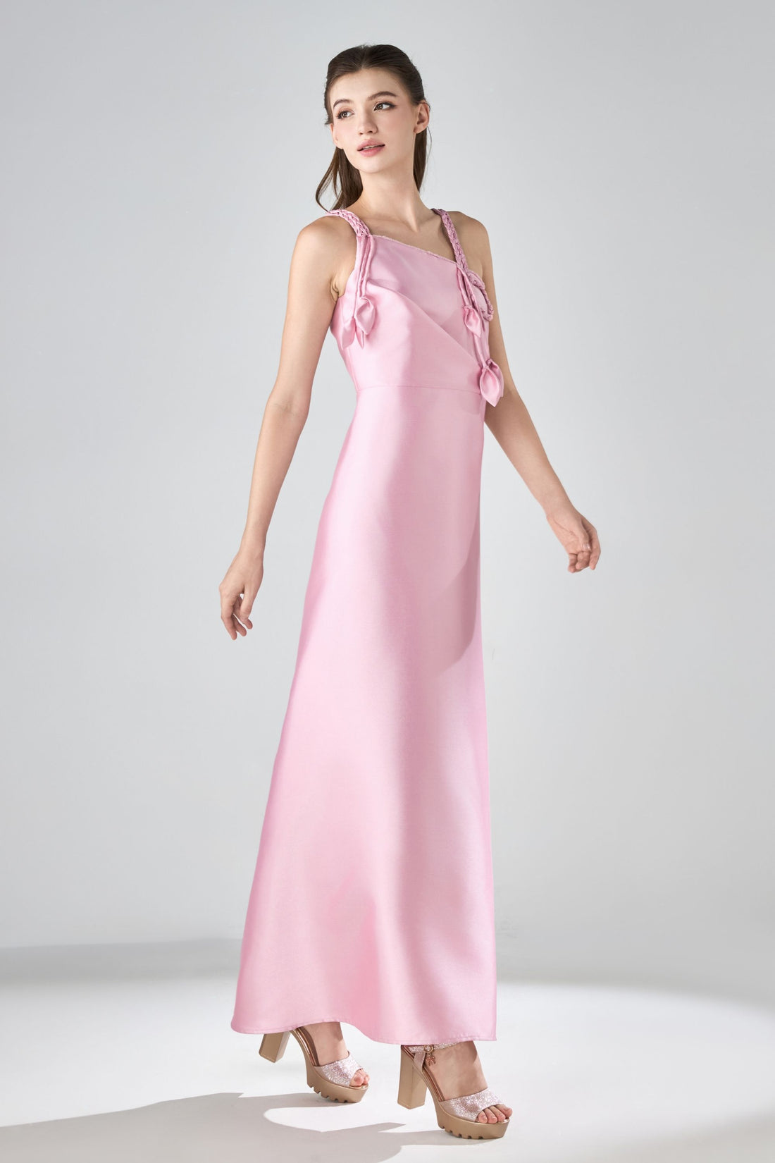 Roselle Hand-Braided Taffeta Dress