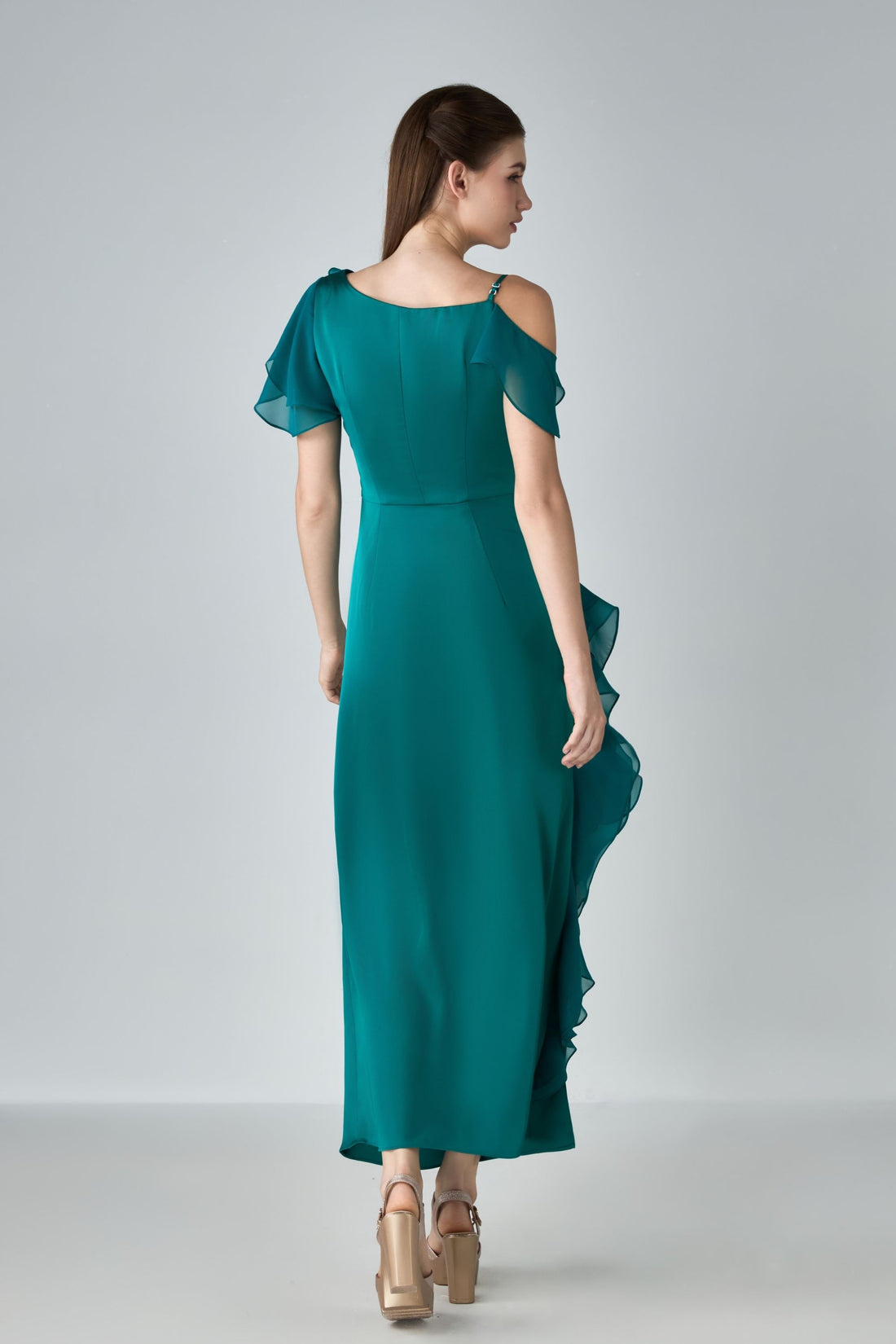 Sea Whisper Draped Dress